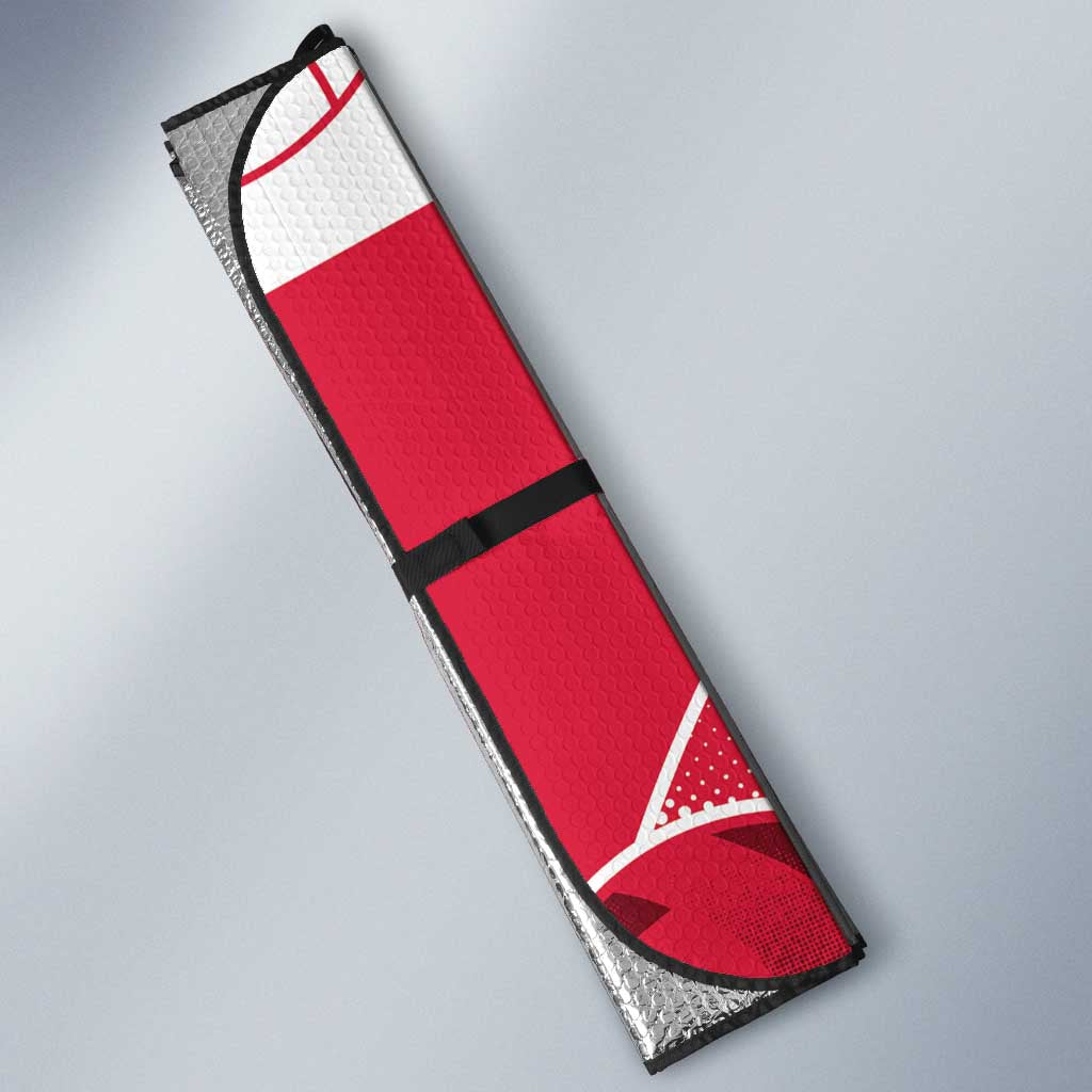 Poland Volleyball Auto Sun Shade Halftone Dot Style