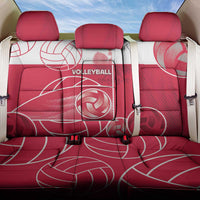 Poland Volleyball Back Car Seat Cover Halftone Dot Style