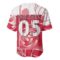 Custom Poland Volleyball Baseball Jersey Halftone Dot Style