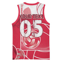 Custom Poland Volleyball Basketball Jersey Halftone Dot Style