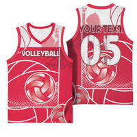 Custom Poland Volleyball Basketball Jersey Halftone Dot Style