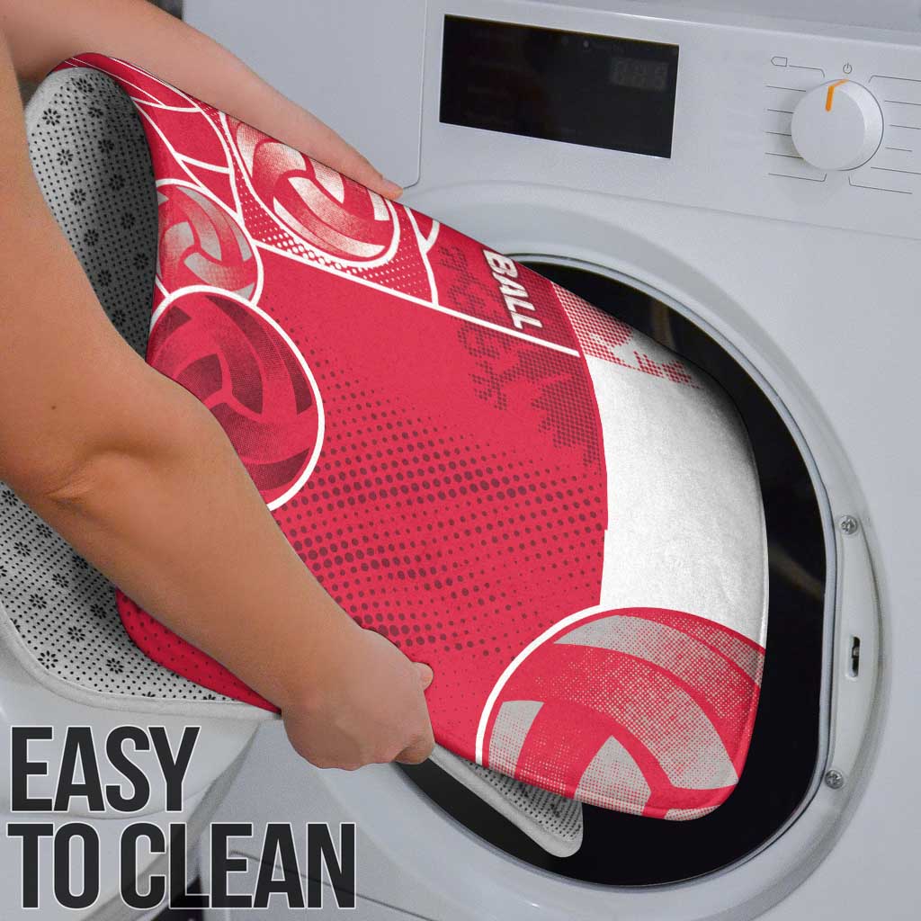 Poland Volleyball Bathroom Set Halftone Dot Style