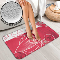 Poland Volleyball Bathroom Set Halftone Dot Style