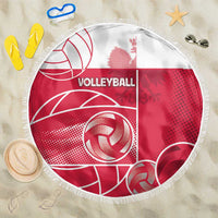 Poland Volleyball Beach Blanket Halftone Dot Style