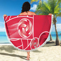 Poland Volleyball Beach Blanket Halftone Dot Style