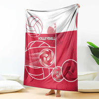 Poland Volleyball Blanket Halftone Dot Style