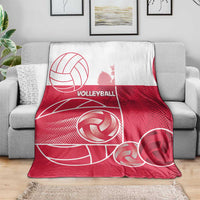 Poland Volleyball Blanket Halftone Dot Style