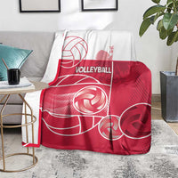 Poland Volleyball Blanket Halftone Dot Style