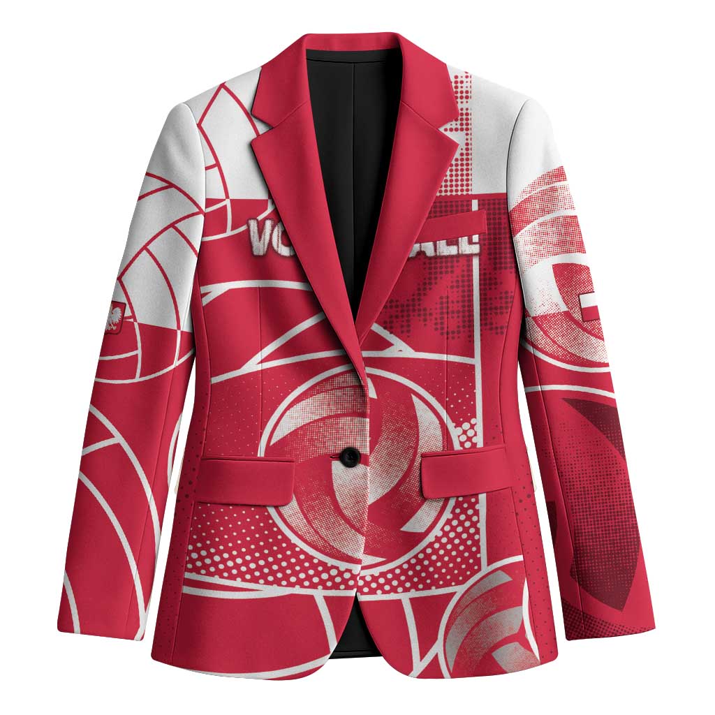 Custom Poland Volleyball Blazer Halftone Dot Style