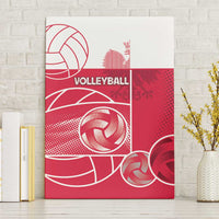 Poland Volleyball Canvas Wall Art Halftone Dot Style