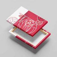 Poland Volleyball Canvas Wall Art Halftone Dot Style