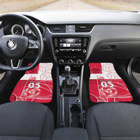 Custom Poland Volleyball Car Mats Halftone Dot Style