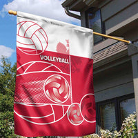 Poland Volleyball Garden Flag Halftone Dot Style