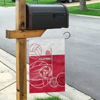 Poland Volleyball Garden Flag Halftone Dot Style