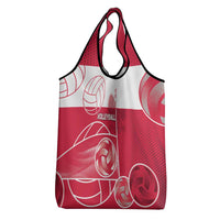 Poland Volleyball Grocery Bag Halftone Dot Style