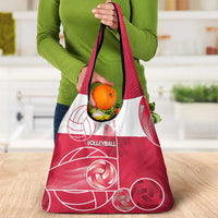 Poland Volleyball Grocery Bag Halftone Dot Style