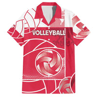 Custom Poland Volleyball Hawaiian Shirt Halftone Dot Style