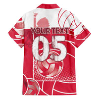 Custom Poland Volleyball Hawaiian Shirt Halftone Dot Style