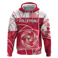 Custom Poland Volleyball Hoodie Halftone Dot Style