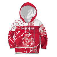 Custom Poland Volleyball Kid Hoodie Halftone Dot Style