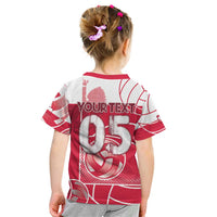 Custom Poland Volleyball Kid T Shirt Halftone Dot Style
