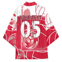 Custom Poland Volleyball Kimono Halftone Dot Style