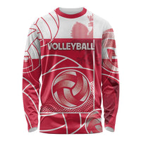 Custom Poland Volleyball Long Sleeve Shirt Halftone Dot Style
