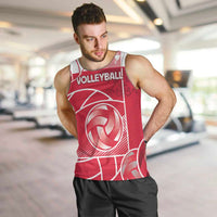 Custom Poland Volleyball Men Tank Top Halftone Dot Style