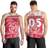 Custom Poland Volleyball Men Tank Top Halftone Dot Style