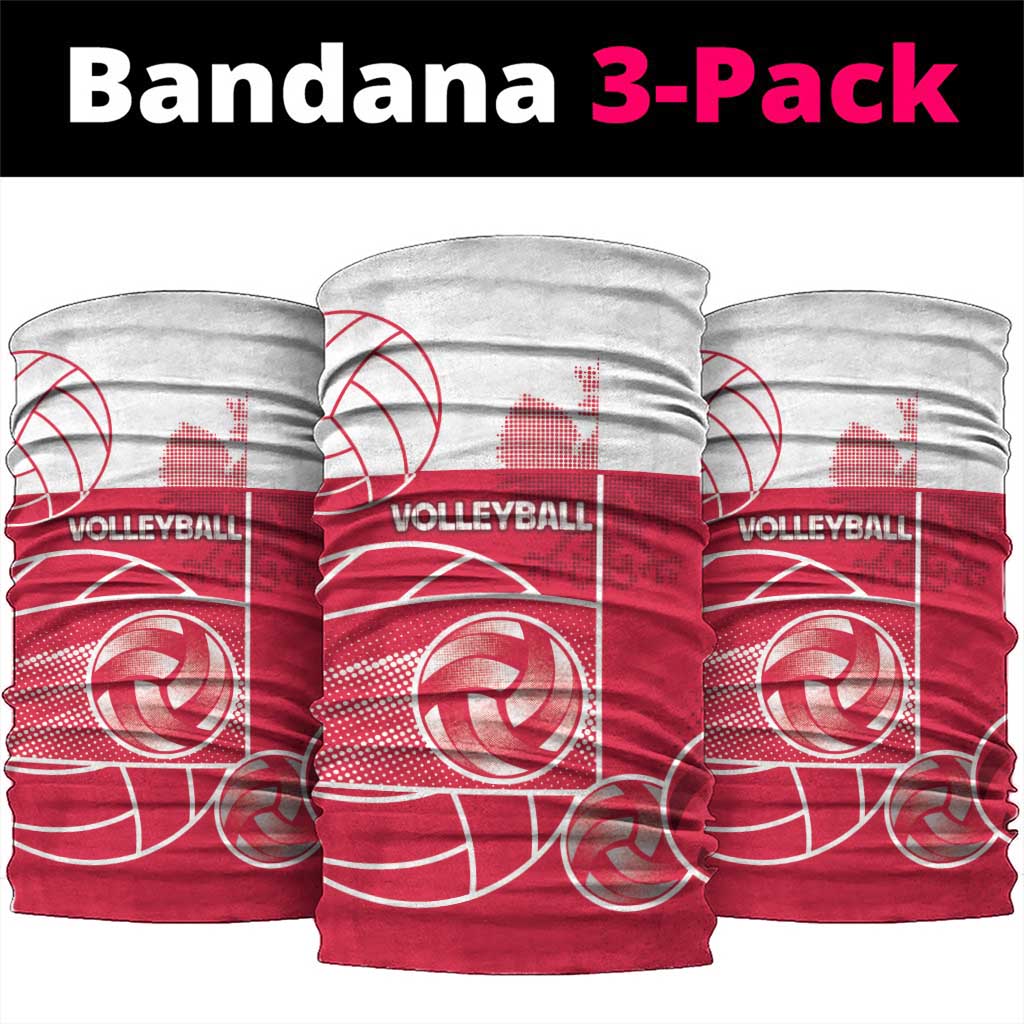 Poland Volleyball Neck Gaiter Halftone Dot Style