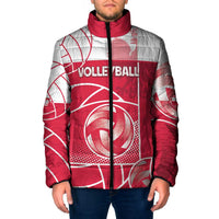 Custom Poland Volleyball Padded Jacket Halftone Dot Style