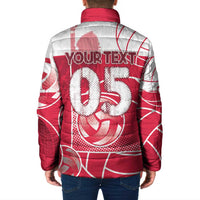 Custom Poland Volleyball Padded Jacket Halftone Dot Style