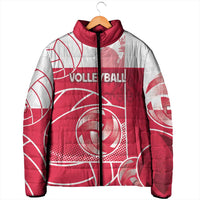 Custom Poland Volleyball Padded Jacket Halftone Dot Style