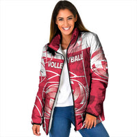 Custom Poland Volleyball Padded Jacket Halftone Dot Style