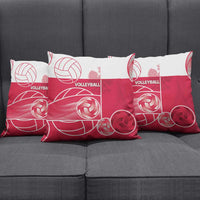 Poland Volleyball Pillow Cover Halftone Dot Style