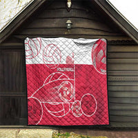 Poland Volleyball Quilt Halftone Dot Style