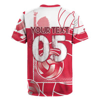 Custom Poland Volleyball Rugby Jersey Halftone Dot Style
