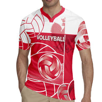 Custom Poland Volleyball Rugby Jersey Halftone Dot Style