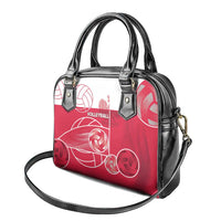 Poland Volleyball Shoulder Handbag Halftone Dot Style