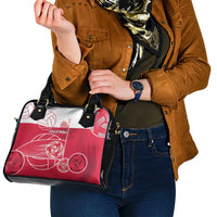 Poland Volleyball Shoulder Handbag Halftone Dot Style