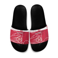 Poland Volleyball Slide Sandals Halftone Dot Style