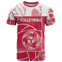 Custom Poland Volleyball T Shirt Halftone Dot Style
