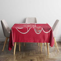 Poland Volleyball Tablecloth Halftone Dot Style