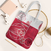Poland Volleyball Tote Bag Halftone Dot Style