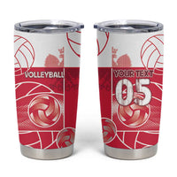 Custom Poland Volleyball Tumbler Cup Halftone Dot Style