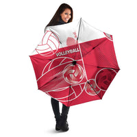 Poland Volleyball Umbrella Halftone Dot Style