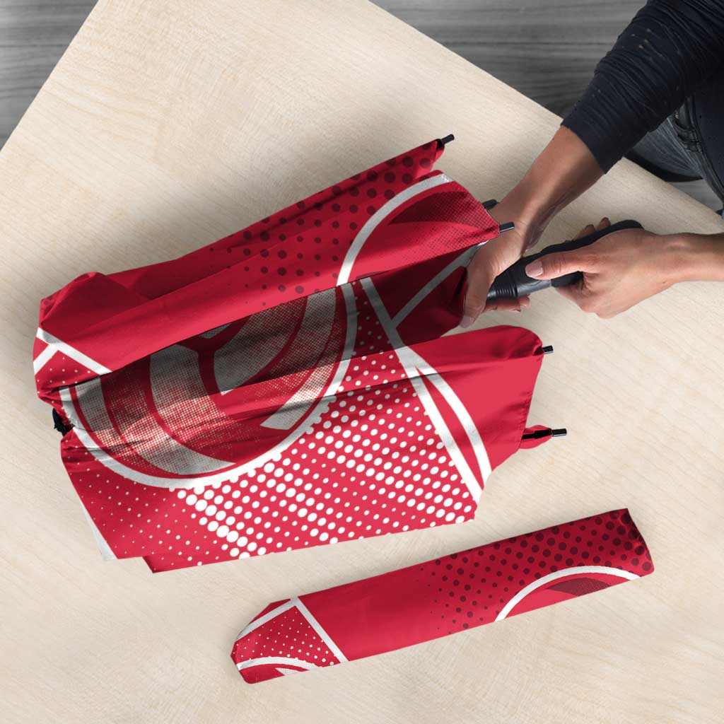 Poland Volleyball Umbrella Halftone Dot Style
