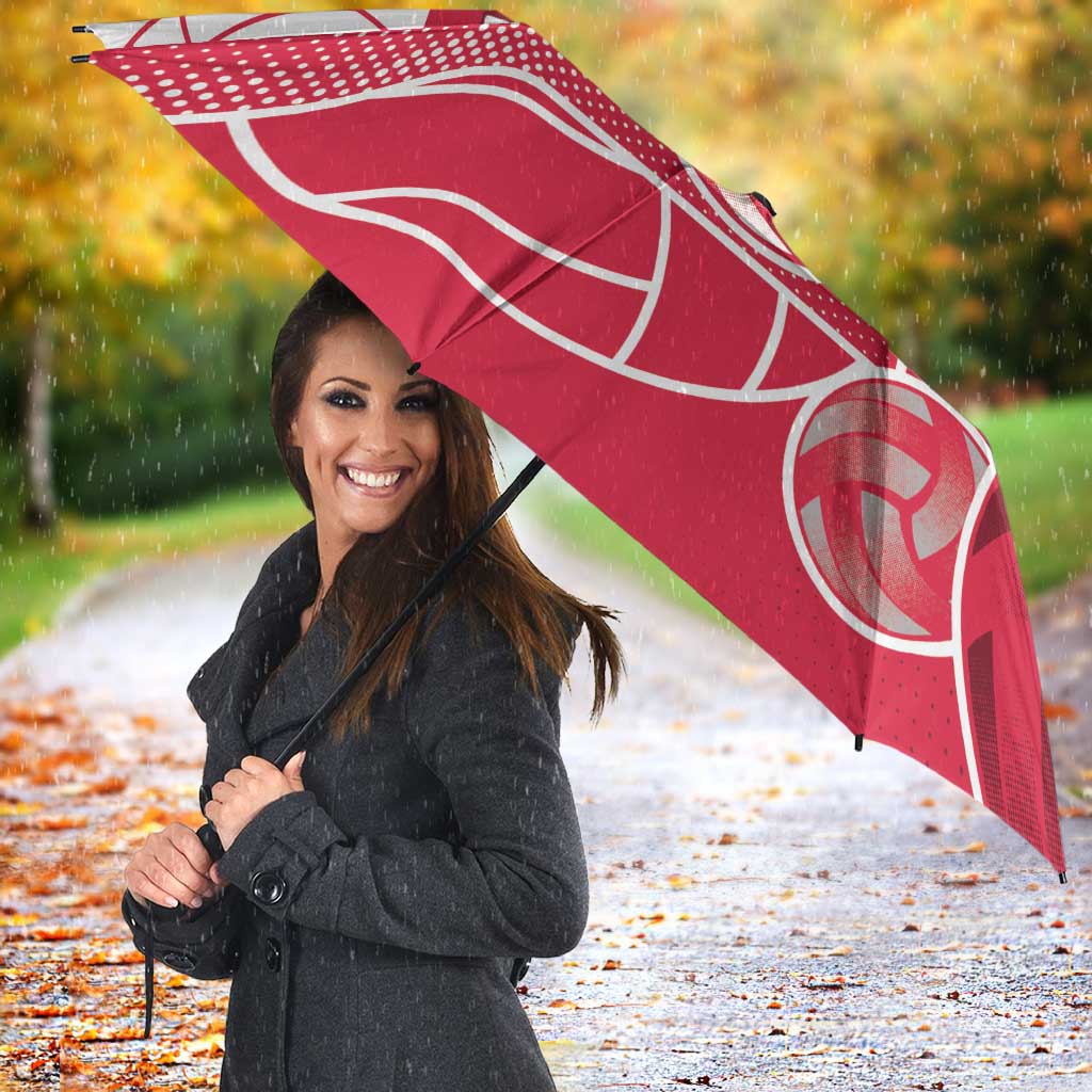 Poland Volleyball Umbrella Halftone Dot Style