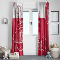 Poland Volleyball Window Curtain Halftone Dot Style