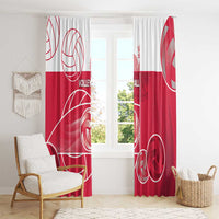 Poland Volleyball Window Curtain Halftone Dot Style